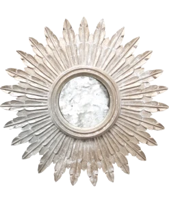 Worlds Away Santo Mirror Silver Leaf