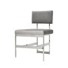 Worlds Away New Arrivals Shaw Chair Nickel And Grey Velvet