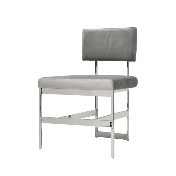 Worlds Away New Arrivals Shaw Chair Nickel And Grey Velvet 3 Worlds Away New Arrivals Shaw Chair Nickel And Grey Velvet
