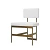 Worlds Away New Arrivals Shaw Chair Brass And White Vinyl 1 Worlds Away New Arrivals Shaw Chair Brass And White Vinyl