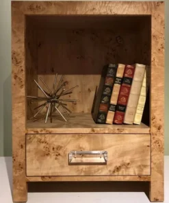 Worlds Away Winnie Side Table Burl Wood New Arrivals