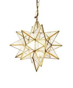 Worlds Away New Arrivals Star Pendant Brass