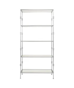 Worlds Away Stewart Bookshelf Silver Leaf