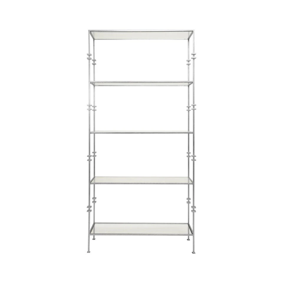 Worlds Away Stewart Bookshelf Silver Leaf 3 Worlds Away Stewart Bookshelf Silver Leaf