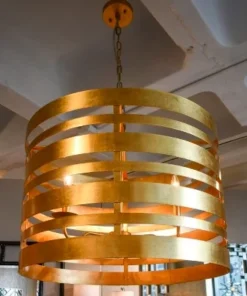 Worlds Away New Arrivals Turner Pendant Gold Leaf