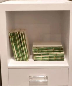 Worlds Away Winnie Side Table White Lacquer