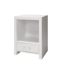Worlds Away Winnie Side Table White Lacquer