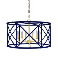 Worlds Away Zia Chandelier Black