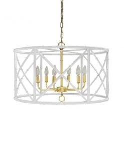 Worlds Away New Arrivals Zia Chandelier White